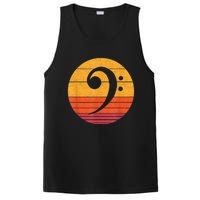 Retro Bass Clef Notes Musical Note Vintage Style Music PosiCharge Competitor Tank