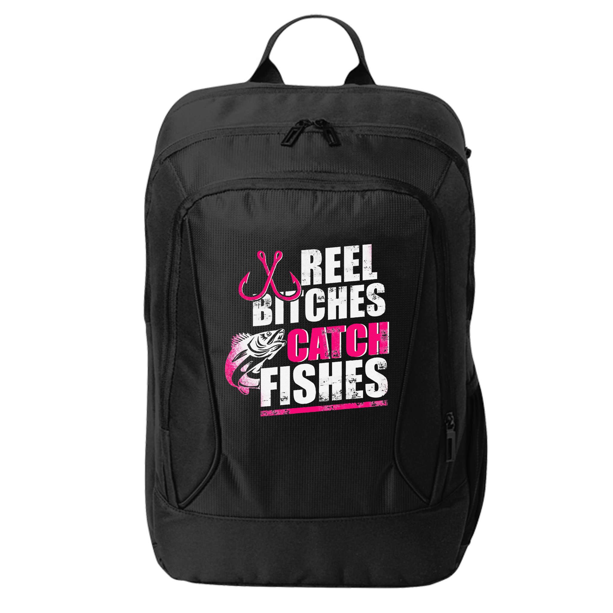 Reel Bitches Catch Fishes Funny Fishing City Backpack