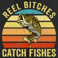 Reel Bitches Catch Fishes Funny Fishing Fisherman Vintage Hat
