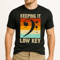 Retro Bass Clef Music Keeping It Low Key Musician Humor Cooling Performance Crew T-Shirt