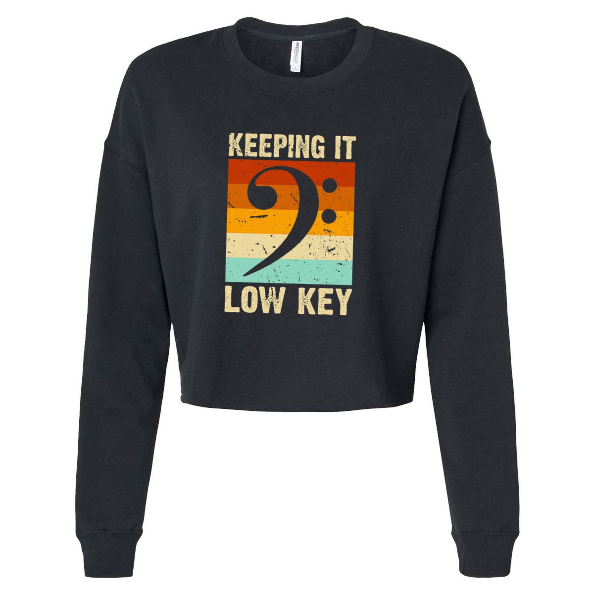 Retro Bass Clef Music Keeping It Low Key Musician Humor Apron