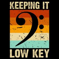 Retro Bass Clef Music Keeping It Low Key Musician Humor City Backpack