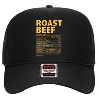 Roast Beef Costume Funny Thanksgiving Food Nutrition Facts High Crown Mesh Back Trucker Hat