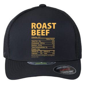 Roast Beef Costume Funny Thanksgiving Food Nutrition Facts Flexfit Unipanel Trucker Cap