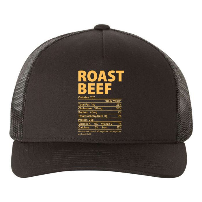 Roast Beef Costume Funny Thanksgiving Food Nutrition Facts Yupoong Adult 5-Panel Trucker Hat