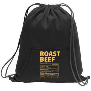 Roast Beef Costume Funny Thanksgiving Food Nutrition Facts Sweatshirt Cinch Pack Bag