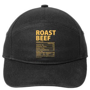 Roast Beef Costume Funny Thanksgiving Food Nutrition Facts 7-Panel Snapback Hat