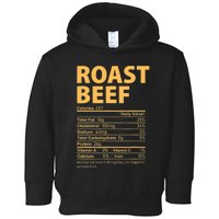 Roast Beef Costume Funny Thanksgiving Food Nutrition Facts Toddler Hoodie