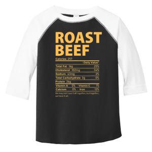 Roast Beef Costume Funny Thanksgiving Food Nutrition Facts Toddler Fine Jersey T-Shirt