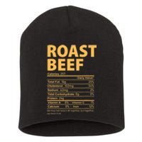 Roast Beef Costume Funny Thanksgiving Food Nutrition Facts Short Acrylic Beanie