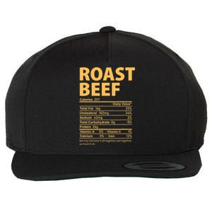 Roast Beef Costume Funny Thanksgiving Food Nutrition Facts Wool Snapback Cap