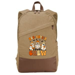 Retro Boohavior Crew Behavior Analyst Halloween Aba Rbt Cotton Canvas Backpack