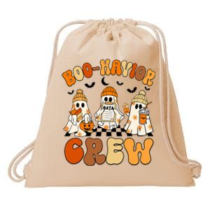 Retro Boohavior Crew Behavior Analyst Halloween Aba Rbt Drawstring Bag