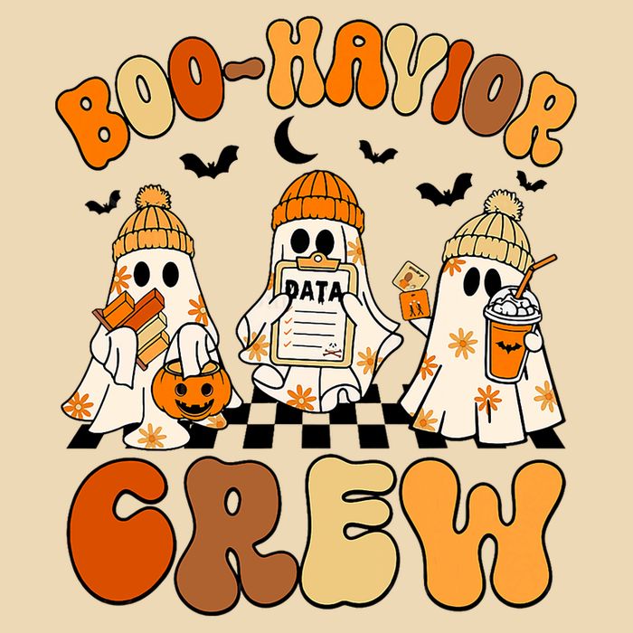 Retro Boohavior Crew Behavior Analyst Halloween Aba Rbt Drawstring Bag