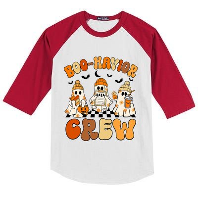 Retro Boohavior Crew Behavior Analyst Halloween Aba Rbt Kids Colorblock Raglan Jersey