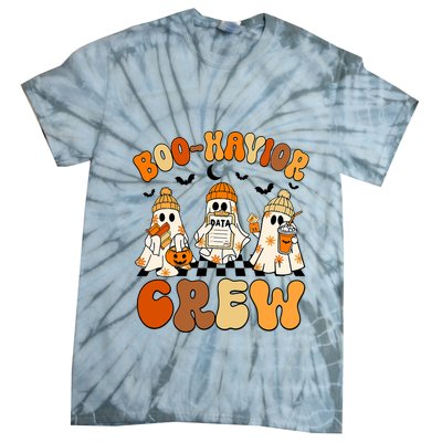 Retro Boohavior Crew Behavior Analyst Halloween Aba Rbt Tie-Dye T-Shirt