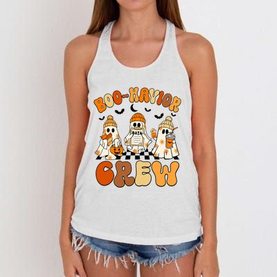 Retro Boohavior Crew Behavior Analyst Halloween Aba Rbt Women's Knotted Racerback Tank