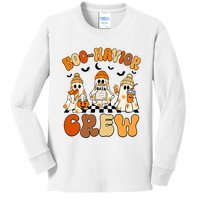 Retro Boohavior Crew Behavior Analyst Halloween Aba Rbt Kids Long Sleeve Shirt