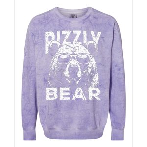 Rizzly Bear Cool Bear Wearing Sunglasses Rizz Colorblast Crewneck Sweatshirt