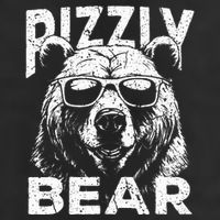 Rizzly Bear Cool Bear Wearing Sunglasses Rizz 7 Panel Mesh Trucker Snapback Hat