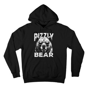 Rizzly Bear Cool Bear Wearing Sunglasses Rizz Hoodie