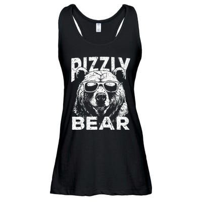 Rizzly Bear Cool Bear Wearing Sunglasses Rizz Ladies Essential Flowy Tank