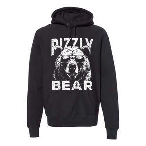 Rizzly Bear Cool Bear Wearing Sunglasses Rizz Premium Hoodie