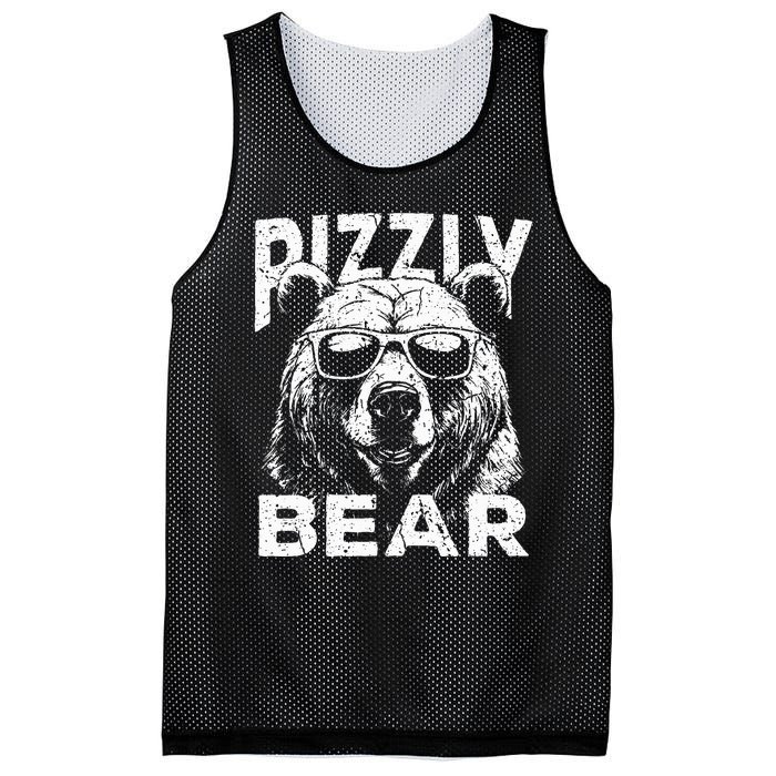 Rizzly Bear Cool Bear Wearing Sunglasses Rizz Mesh Reversible Basketball Jersey Tank