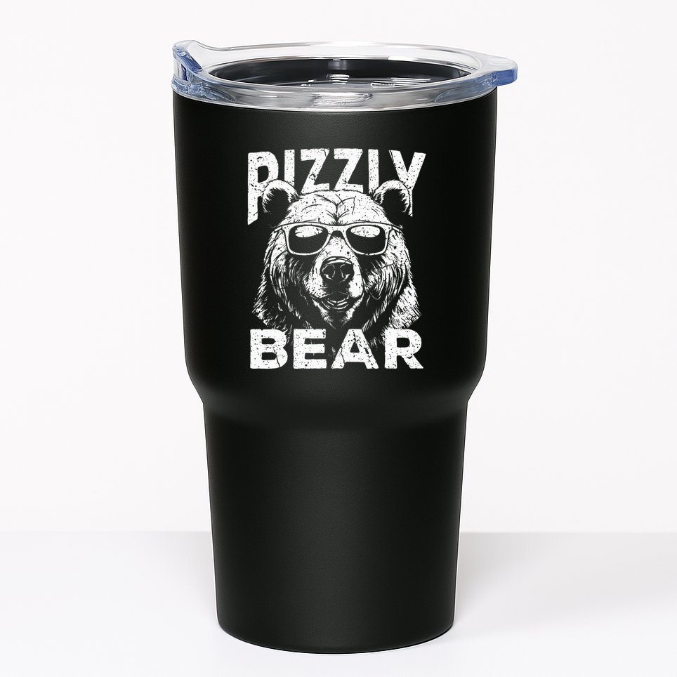 Rizzly Bear Cool Bear Wearing Sunglasses Rizz Tumbler