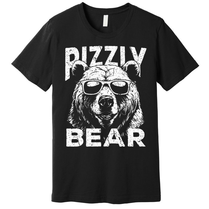 Rizzly Bear Cool Bear Wearing Sunglasses Rizz Premium T-Shirt