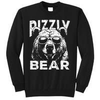 Rizzly Bear Cool Bear Wearing Sunglasses Rizz Tall Sweatshirt