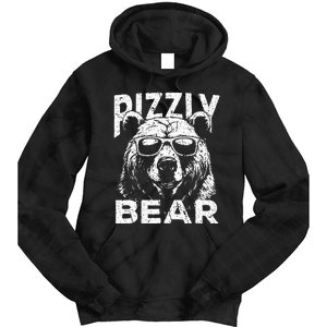 Rizzly Bear Cool Bear Wearing Sunglasses Rizz Tie Dye Hoodie