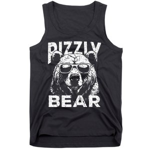 Rizzly Bear Cool Bear Wearing Sunglasses Rizz Tank Top