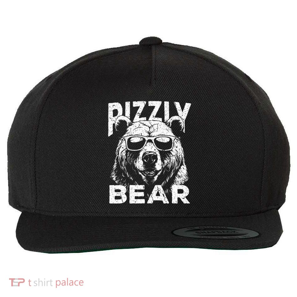 Rizzly Bear Cool Bear Wearing Sunglasses Rizz Wool Snapback Cap