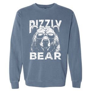 Rizzly Bear Cool Bear Wearing Sunglasses Rizz Garment-Dyed Sweatshirt