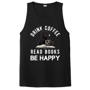 Read Books Coffee Be Happy Book Lover Worm Nerd Meaningful Gift PosiCharge Competitor Tank