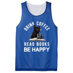 Read Books Coffee Be Happy Book Lover Worm Nerd Meaningful Gift Mesh Reversible Basketball Jersey Tank