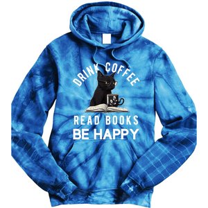 Read Books Coffee Be Happy Book Lover Worm Nerd Meaningful Gift Tie Dye Hoodie