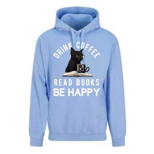 Read Books Coffee Be Happy Book Lover Worm Nerd Meaningful Gift Unisex Surf Hoodie