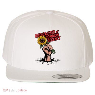 Radicalized By Common Decency V-Neck Wool Snapback Cap