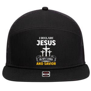 Religious Bible Church Jesus Is My Lord And Savior 7 Panel Mesh Trucker Snapback Hat