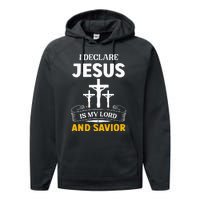 Religious Bible Church Jesus Is My Lord And Savior Performance Fleece Hoodie