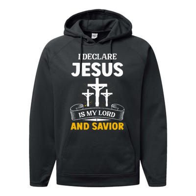 Religious Bible Church Jesus Is My Lord And Savior Performance Fleece Hoodie