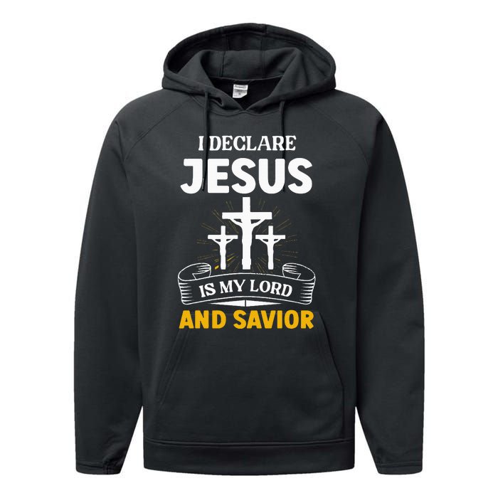 Religious Bible Church Jesus Is My Lord And Savior Performance Fleece Hoodie