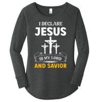 Religious Bible Church Jesus Is My Lord And Savior Women's Perfect Tri Tunic Long Sleeve Shirt