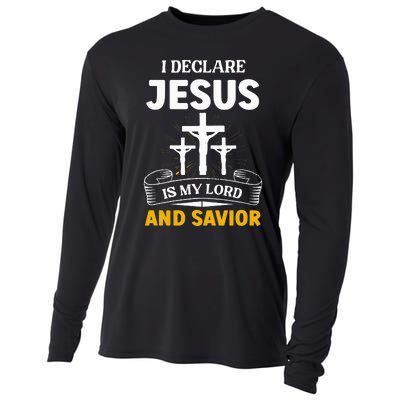 Religious Bible Church Jesus Is My Lord And Savior Cooling Performance Long Sleeve Crew