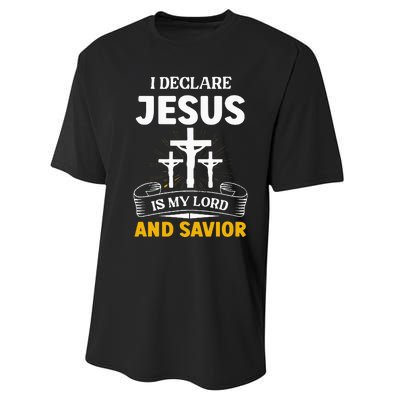 Religious Bible Church Jesus Is My Lord And Savior Performance Sprint T-Shirt