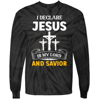 Religious Bible Church Jesus Is My Lord And Savior Tie-Dye Long Sleeve Shirt