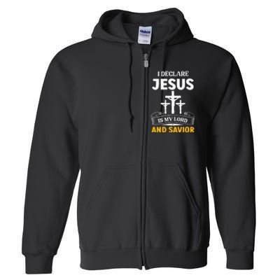 Religious Bible Church Jesus Is My Lord And Savior Full Zip Hoodie