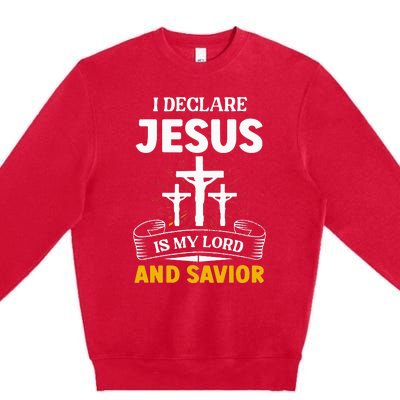 Religious Bible Church Jesus Is My Lord And Savior Premium Crewneck Sweatshirt